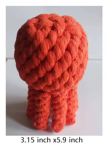 Dog Toys Puppy Teething Chew Toys,Dog Chew Toys Rope Toys,Cat Chew Toys,Safe Braided Toys Healthy Gift - color: orange octopus