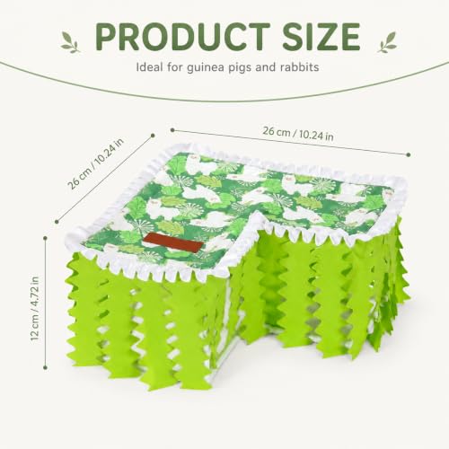 Guinea Pig Hamster Hideout, Guinea Pig Hide Felt Houses & Habitats, for Hamster Rat Mice Parrot Chinchilla Hedgehog Flying Squirrel - Playing Sleeping Resting(Sheep) - color: heavy Green