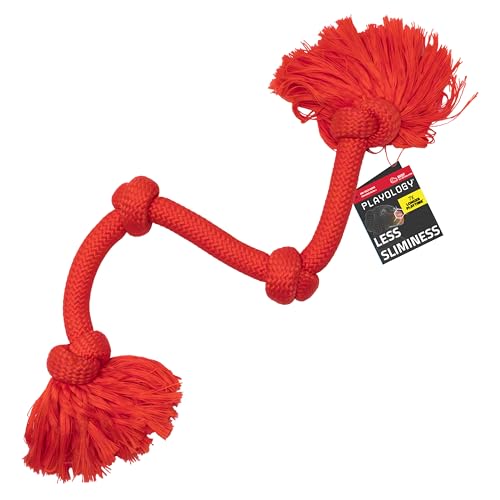 Playology Tug Rope Dog Toys for Large Breed Dogs - Mega Size, Beef Scent - size: Mega, style: Beef