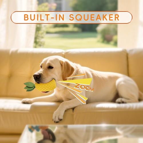 Pineapple Dog Toy for Aggressive Chewers, Tough Rubber - size: Small