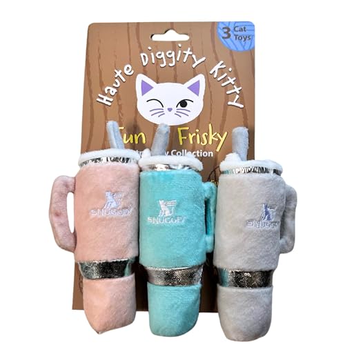 Haute Diggity Kitty Snuggly Cups Set, Soft Plush Cat Toys - color: Multi - Snuggly Cup Trio
