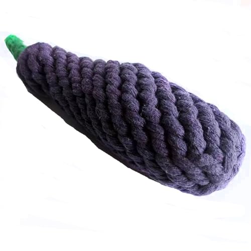 Dog Toys Puppy Teething Chew Pet Cat Toy Healthy Handmade Gifts - color: Purple eggplant