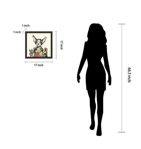 Empire Art Direct Sphynx Dimensional Collage Handmade by Alex Zeng Framed Graphic Cat Wall Art Ready to Hang, 17 in. x 17 in. x 1.4 - color: Gray, size: 17"L x 17"W