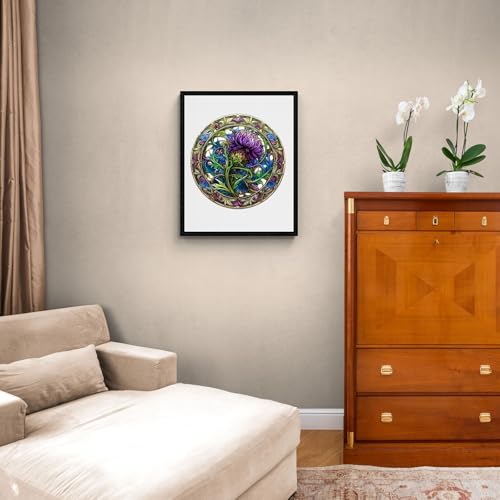 KAAYEE Wooden Puzzles for Adults Scotch Thistle Jigsaw 11.4 * 11.4in-200pcs - color: Scotch Thistle, size: Medium