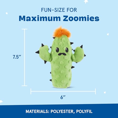 BarkBox 2 in 1 Interactive Plush Dog Toy - Rip and Reveal Toy for Dogs and Puppies - Stimulating Squeaky Pet Toys | Prickly Pete (Small) - color: Prickly Pete