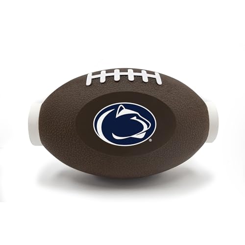 Pets First NCAA Penn State Nittany Lions Football Treat Dispensing Toy for Dogs and Cats, Rubber Ball Pet Toy, Interactive Fun Doggie Treat Toy, Natural Rubber Feeding Toy - color: Penn State Nittany Lions