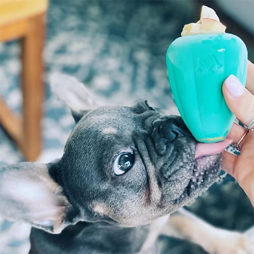 Chew King by Mammoth Premium Treat Dispensing Dog Toy, Durable Natural Rubber Chew Toy, Safety Air Vent, Interactive Enrichment Toy for Aggressive Chewers, Medium Pack of 2- Teal - color: 2-Pack Treater (Teal), size: Medium