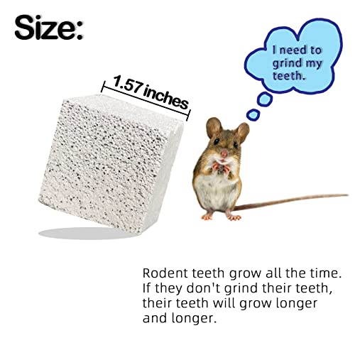 kathson Natural Rabbit Teeth Grinding Stones,15 Pcs Chinchilla Teeth Grinding Toys Lava Stone for Rabbits Hamster Chew Stones Small Animal Mineral Calcium Lava Blocks for Chinchillas Guinea Pig Rat