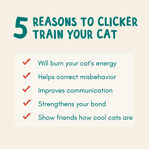 Cat Training Kit Quiet Clicker + Target Stick + Pouch + Guide