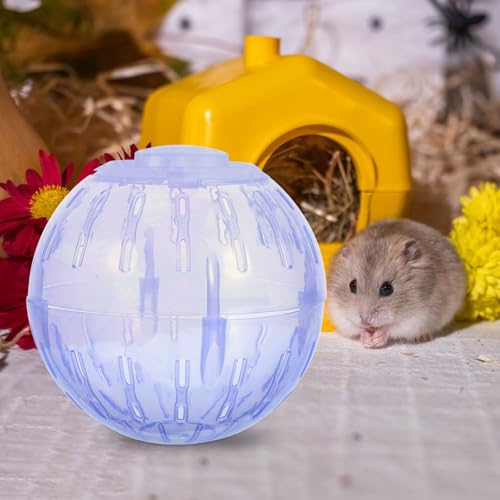 POPETPOP Hamster Exercise Ball, 3PCS 3.54inch Plastic, Running Toys for Small Animals, Reduce Boredom & Increase Activity, Random Color