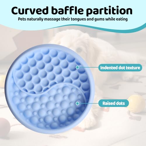 Dog Lick Bowl, Silicone Anti-Choking Cat Feeding Bowls Non-Slip Pet Slow Feeder Bowl with Suction Cups for Dogs Cats - color: Orange