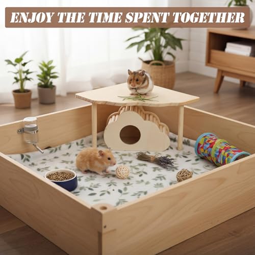 Breezehug 4 Pcs Hamster Cage Accessories Hamster Platform Toy, Cloud - style: Cloud