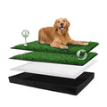 HQ4US 4LEGS Dog Grass Pad with Dog Litter Box, Foldable X-Large Liner Base - size: X-Large for Dog＜ 38" Length