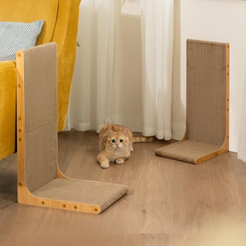 Conlun Cardboard Cat Scratcher, 23" L-Shaped Scratch Pad - size: 23"