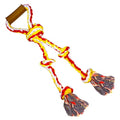Extra Large Dog Rope Toys for Aggressive Chewers - Tug of War, Interactive, Heavy Duty, Outdoor, Medium to Large Breed Dog Chew Rope with Handle - color: yellow