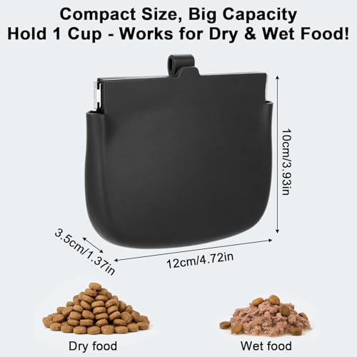Dog Treat Pouches for Dog Training Silicone Dogs Treat Bag One-Hand Access
