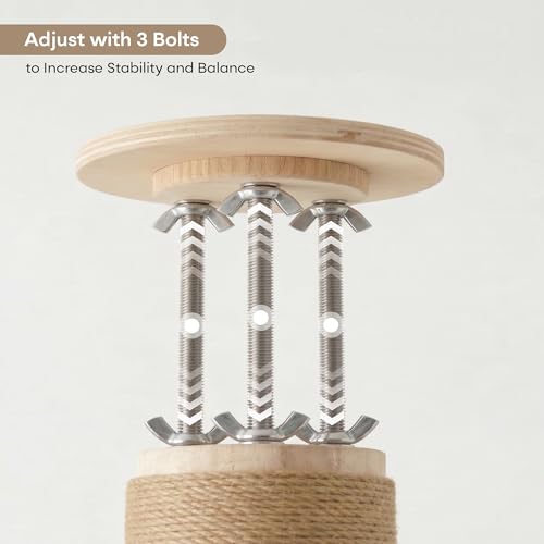 Floor to Ceiling Cat Tree,5 Tier Adjustable Height Climbing Tower - size: Floor to Ceiling
