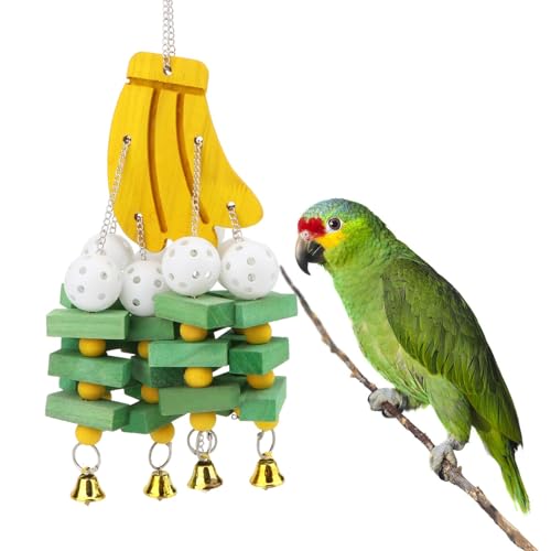 GPY Parrot Toys for Macaw, Interactive Bird Toys for Parrots Large Bird - color: Big banana