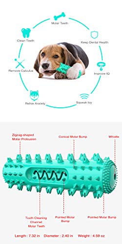 Dog Chew Toys for Aggressive Chewers, Dog Toothbrush Care Cleaning Stick, Puppy Toothing Chew Toy for Small Middle Dog (Lakes Blue) - color: lakes blue