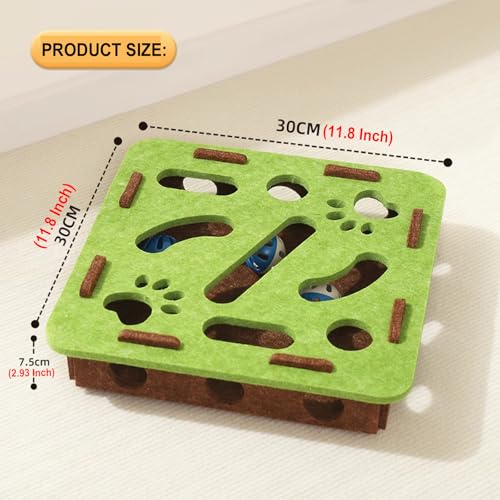 Felt Cat Maze Toy, Fun Hide Seek Hunting Puzzle for Indoor Kittens