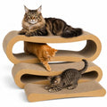 Simple Deluxe 3 in 1 Cat Scratcher Cardboard, Cat Scratching Board Furniture Protector, Cats Scratching Post, Cat Beds for Indoor Cats, Infinity Shape, X-Large - color: 3 IN 1 Infinity X-Large