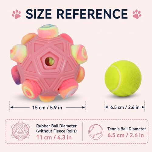 Dog Snuffle Ball, Interactive Enrichment Slow Feeder Puzzle Toy, Chromatic - color: chromatic