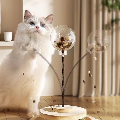 Cat Treat Ball Play Treat Dispenser Toy Catnip Roller Cats Slow Food Toy