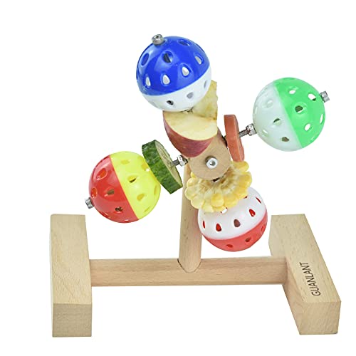 Bird Rotating Ball Feeder Toys,Parrot Food Treat Holder Interactive Toy
