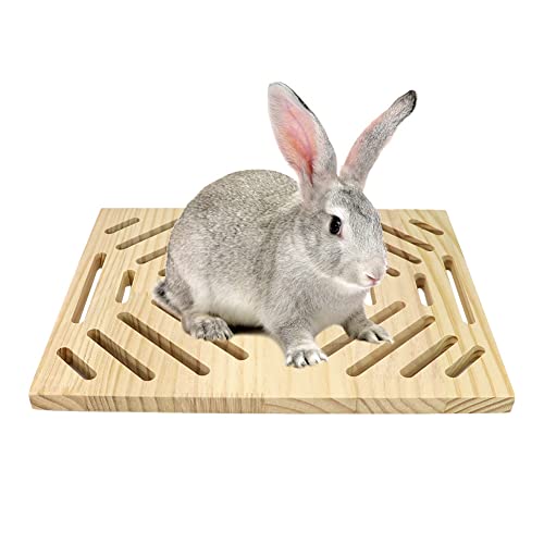Litewoo Rabbit Scratch Board Claw and Teeth Care Chew Toy Bunny Wood Pad, B - color: C 12.60x9.84 inch