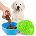 Patelai 2 Pcs Dog Lick Bowl, Slow Feeder Bowl for Dogs, Green, Blue, Bone - color: Green, Blue