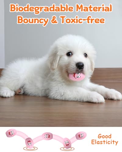 Squeaky Dog Toys, Soft Puppy Egg Balls, Funny Interactive Squeak Pet Chew Toy, [5 Pack] Fetch Play Balls Toy for Puppies Small Medium Breeds, 2.6"*1.8" - style: 5 PACK - B