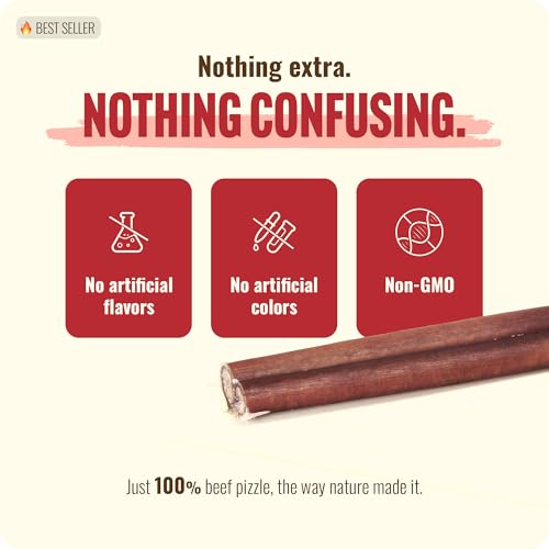 Natural Farm Odor-Free Select Bully Sticks, (6-Inch, 1-Pound), Hand Selected for Consistent Thickness, 100% Beef Pizzle Dog Chews, Fully Digestible, High Protein, Best Dental Treats - size: 6" Select - 1 Pound