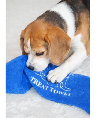 Treat Towel for Dogs – Snuffle Towel for Mental Stimulation & Enrichment, Interactive Lick Mat Alternative, Washable Microfiber, Boredom Buster Nose Work Toy for All Breeds – Blue - color: BlueStd