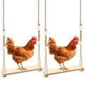 2 Pack Chicken Swing Toys, Wood Chicken Swing Toy - size: 2pcs Chicken Swings