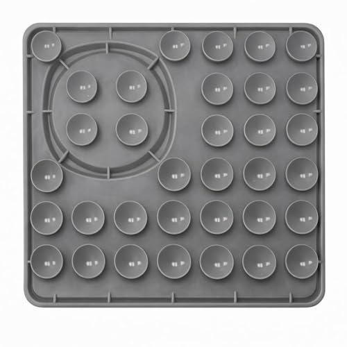 Hearth & Paw Silicone Lick Mat for Dogs Slow Feeder & Enrichment Mat, Food-Grade 100% BPA-Free Silicone, Mental Stimulation, Better Digestion, Anxiety Relief, Multiple Colors Available (Gray) - color: Gray