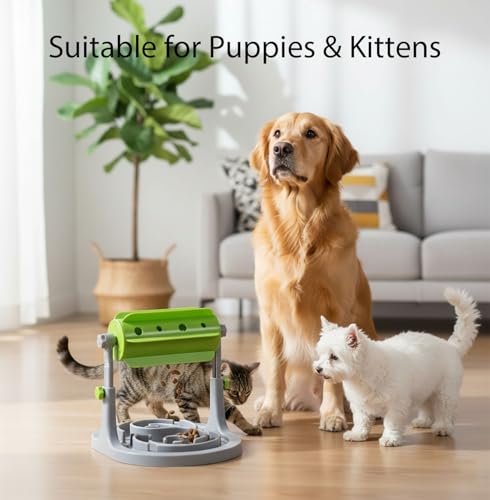 Dog Treat Dispenser Toy, Slow Feeder, Interactive Cat Puzzle Toy