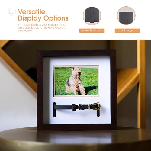 Pearhead Pet Collar Keepsake Picture Frame, Espresso - color: Espresso Collar Frame