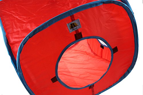 emours Cat Play Cube Collapsible Tunnel Cat House Toys,with 4 Balls, Red (Pack of 2) - size: Medium (Pack of 2)