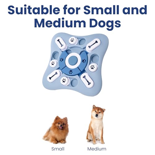 PAWSPIK Interactive Treat Dispensing Puzzle Dog Toy, Light Blue - color: Light Blue