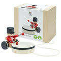 PlanToys® Wooden Pull Along Drummer Musical Toy for Kids Toddler Active Set - color: Pull Along Drummer