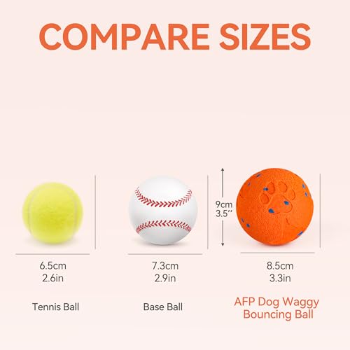 ALL FOR PAWS Interactive Dog Toy, Smart Moving Ball with 2 Play Modes, E-TPU Material, USB Rechargeable Motion-Activated Bouncing Ball for Medium Large Dogs, Automatic Rolling Keeps Dog Busy - color: Orange Ball