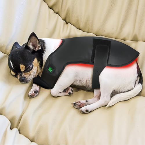 Red Light Therapy for Pets Back, 660nm 850nm Wavelength, Portable Wearable Infrared Light Device, for Dog, Cat Relieving Back Pain S Size - size: S Size