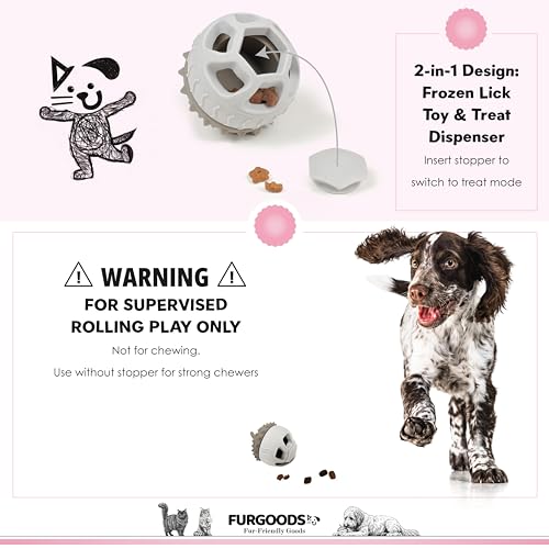 FURSICLE Frozen Dog Treat Toy Ball | Interactive Enrichment Dispenser & Silicone Mold to Freeze Yogurt Treat | Freezable Ice Licking Feeder Keeps Dogs Busy & Calm | Mental Stimulation & Boredom Buster - color: Fursicle - Orgininal