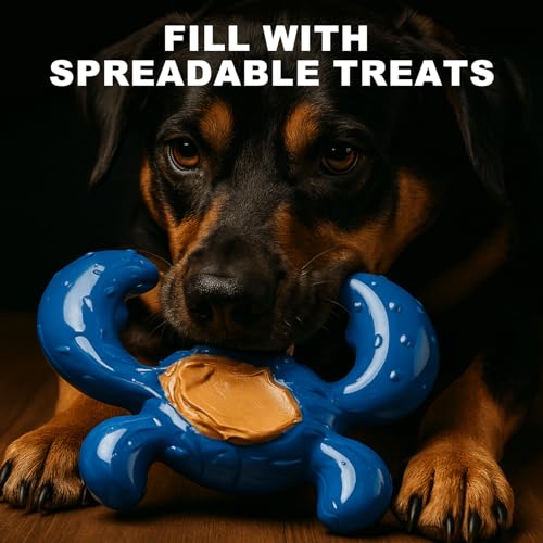 Dog Chew Toys for Aggressive Chewers – Tough Indestructible Dog Toy for Large Dogs, Durable Long-Lasting Chew Bones, Heavy Duty Interactive Dog Toys to Keep Dogs Busy & Relieve Boredom - color: Blue Black