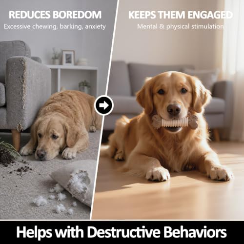 Dog Puzzle Chew Toy Durable Interactive Nylon Toys - color: Brown
