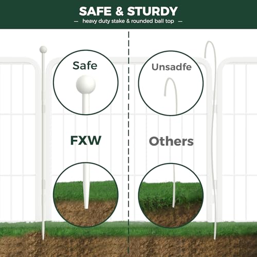 FXW Rollick Dog Playpen, Indoor, Yard & RV Camping, 24" H, 8 Panels - color: White, size: 24"H