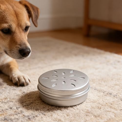 Dog Nose Work Training Tins Set, 10PCS Aluminum Scent Training Containers with Vent Holes, 60ml Round Sniff Kit for Dog Treat Search Games