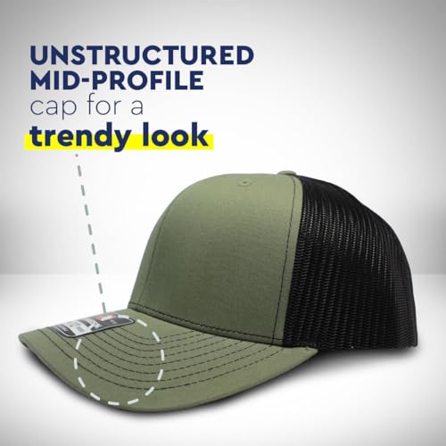 Richardson Mesh Cap Embroidered Agility Tunnel Dog Training Dad Mom Trucker Hats for Men & Women - color: Heather Grey Black Personalized Text Here