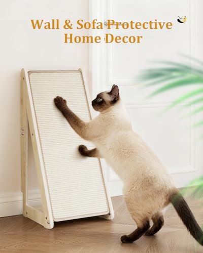 Aechonow 26.4'' Sisal Cat Scratcher Ramp for Indoor Cats
