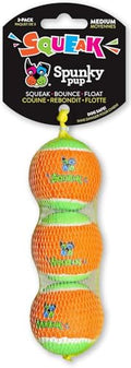 Squeaky Tennis Balls 3-Pack Medium - color: Multicolor, size: Medium 3 Pack